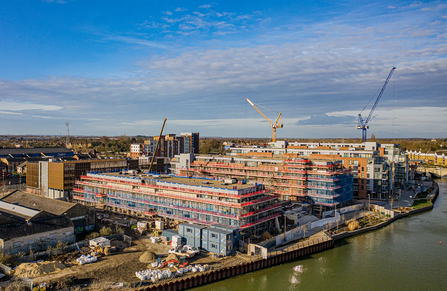 construction site drone photo