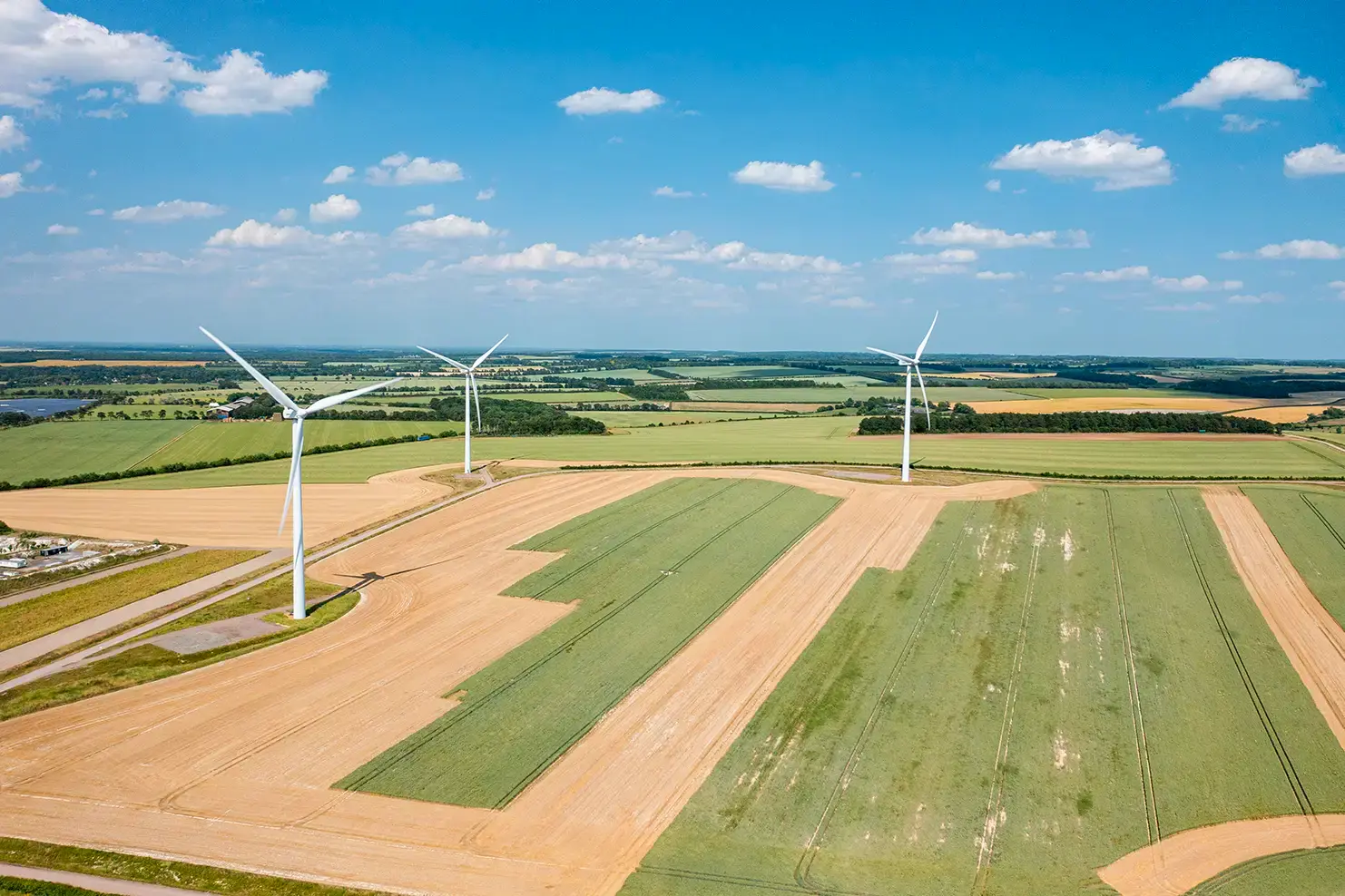 wind farm drone photo